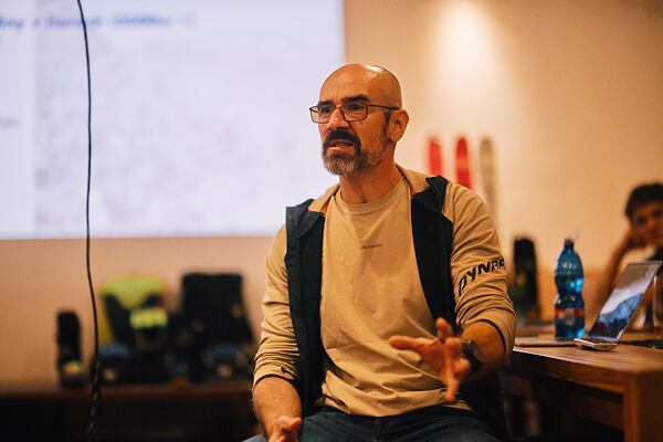 Sportovní psycholog David Kuneš během jedné ze svých přednášek